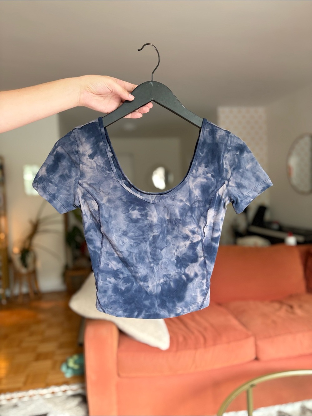 Lululemon Align shirt Tie-Dye Scoop Neck Crop Top - Blue